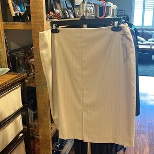 Cream pencil skirt